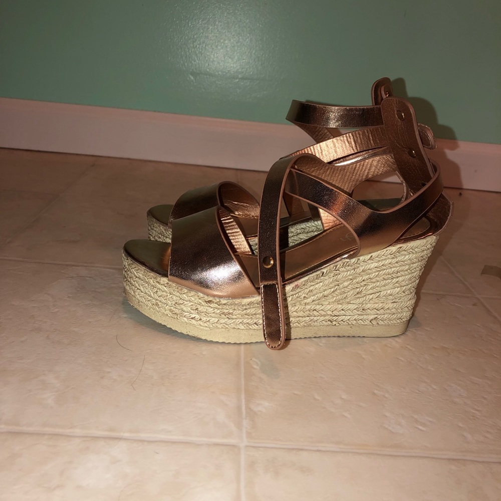 Rose gold Boutique wedges 38) 8